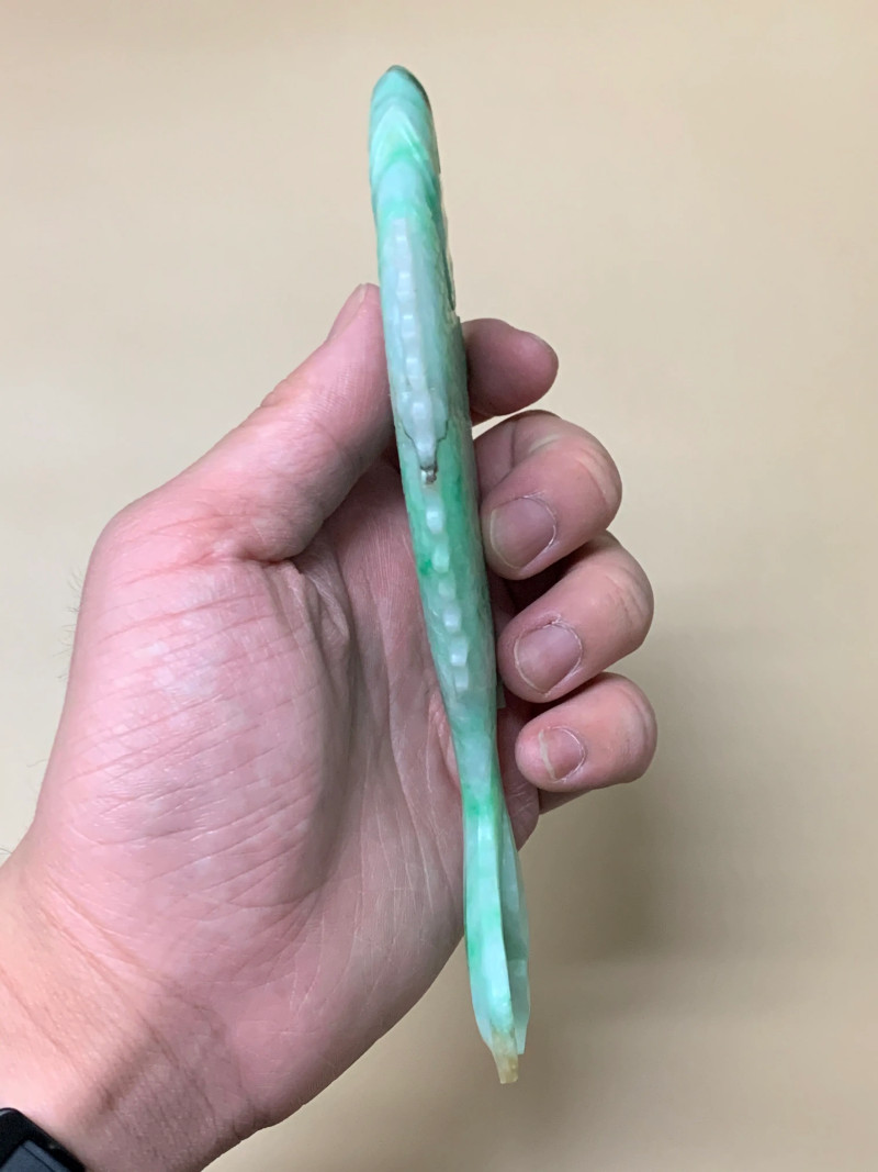 清 翡翠年年有余摆件 - 图4