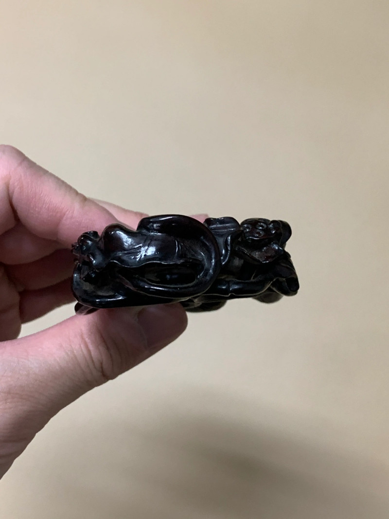 清 白玉荷花鸳鸯如意摆件 - 图13