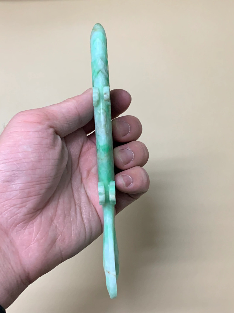 清 翡翠年年有余摆件 - 图5