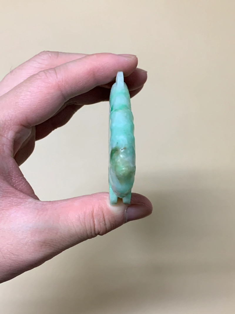 清 翡翠年年有余摆件 - 图6