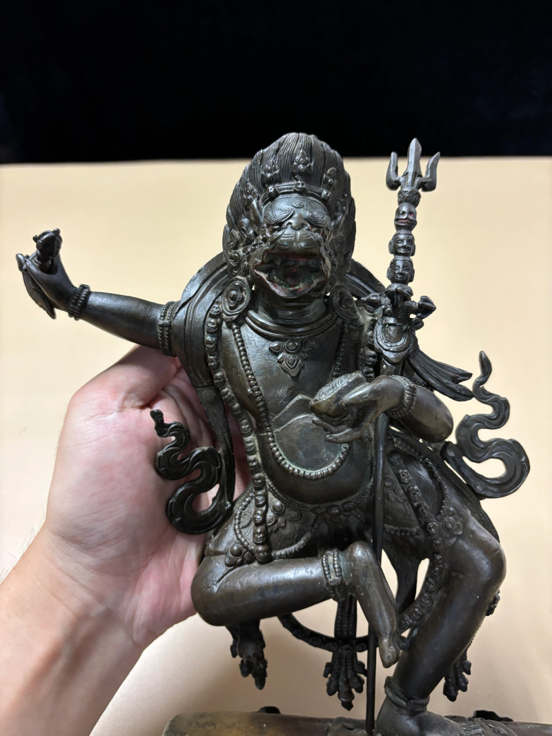 清 铜狮面空行母 - 图2