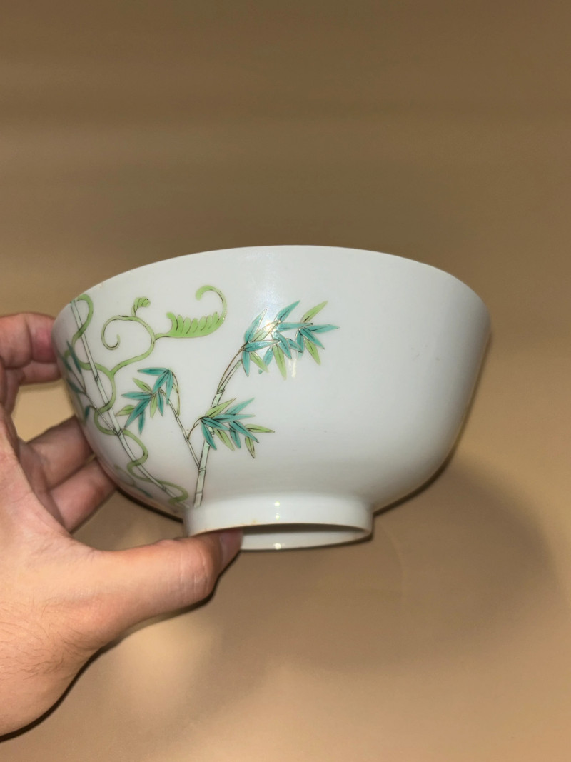 清光绪 粉彩瓜瓞绵绵纹碗 - 图4