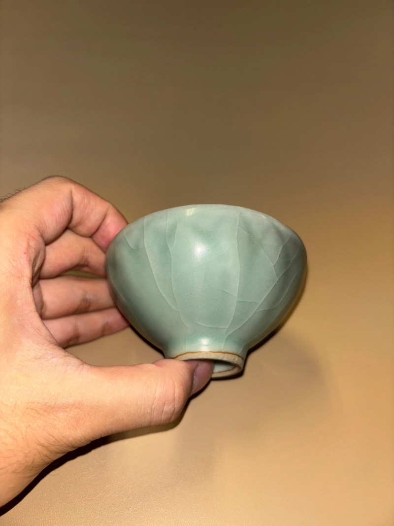 明 龙泉青釉莲瓣小杯 - 图5