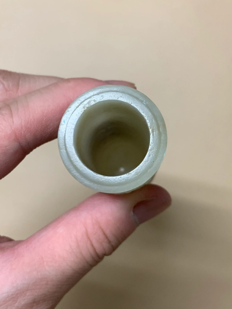 清 双龙云纹带盖玉香筒一对 - 图8