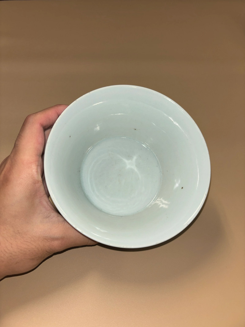 清嘉庆 斗彩花卉纹马蹄碗 - 图7