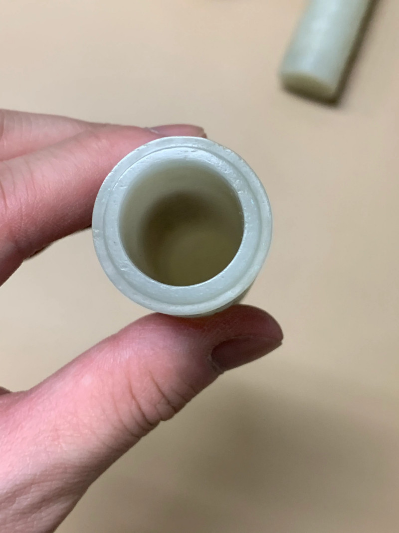 清 双龙云纹带盖玉香筒一对 - 图16