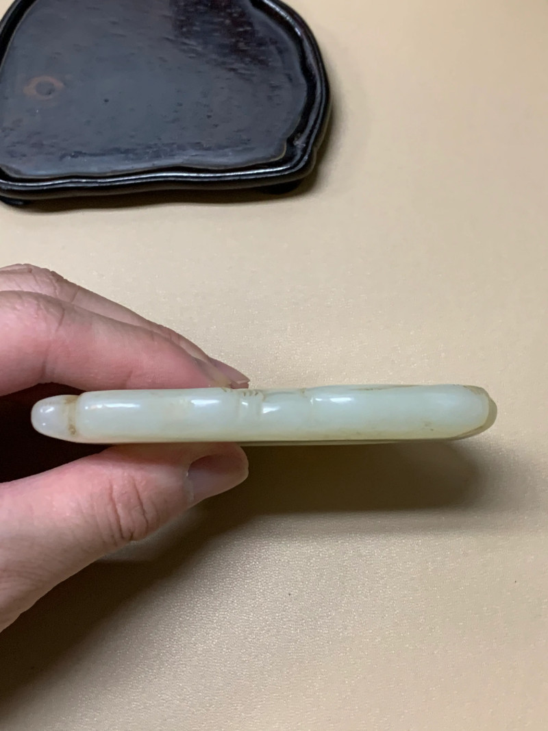 清 白玉兔形文房砚台 - 图6