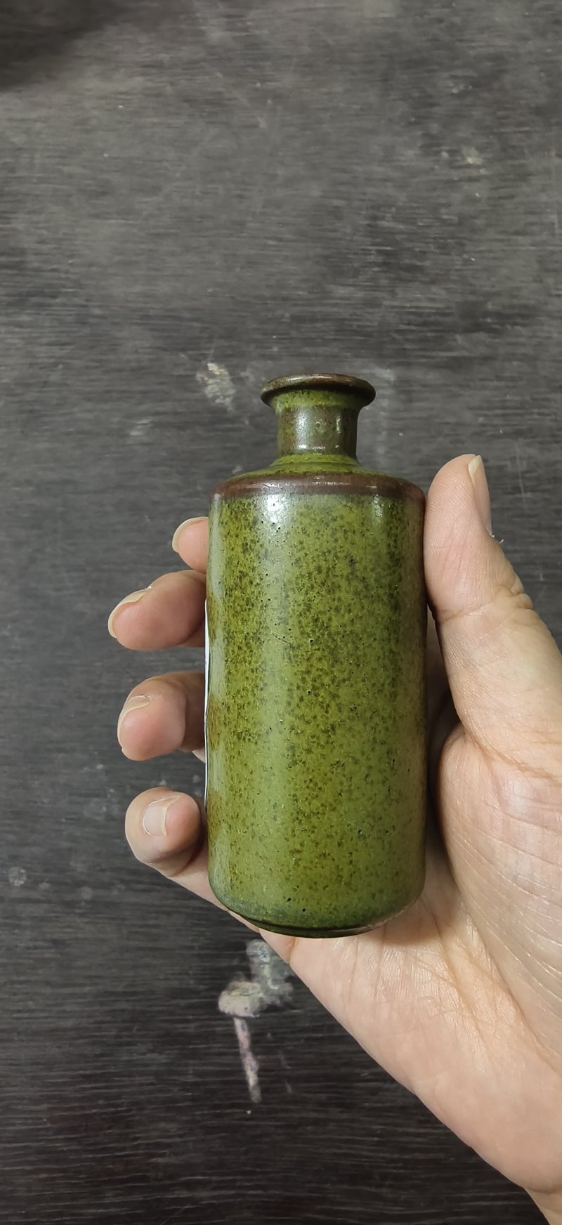清 茶叶末釉小瓶 - 图3