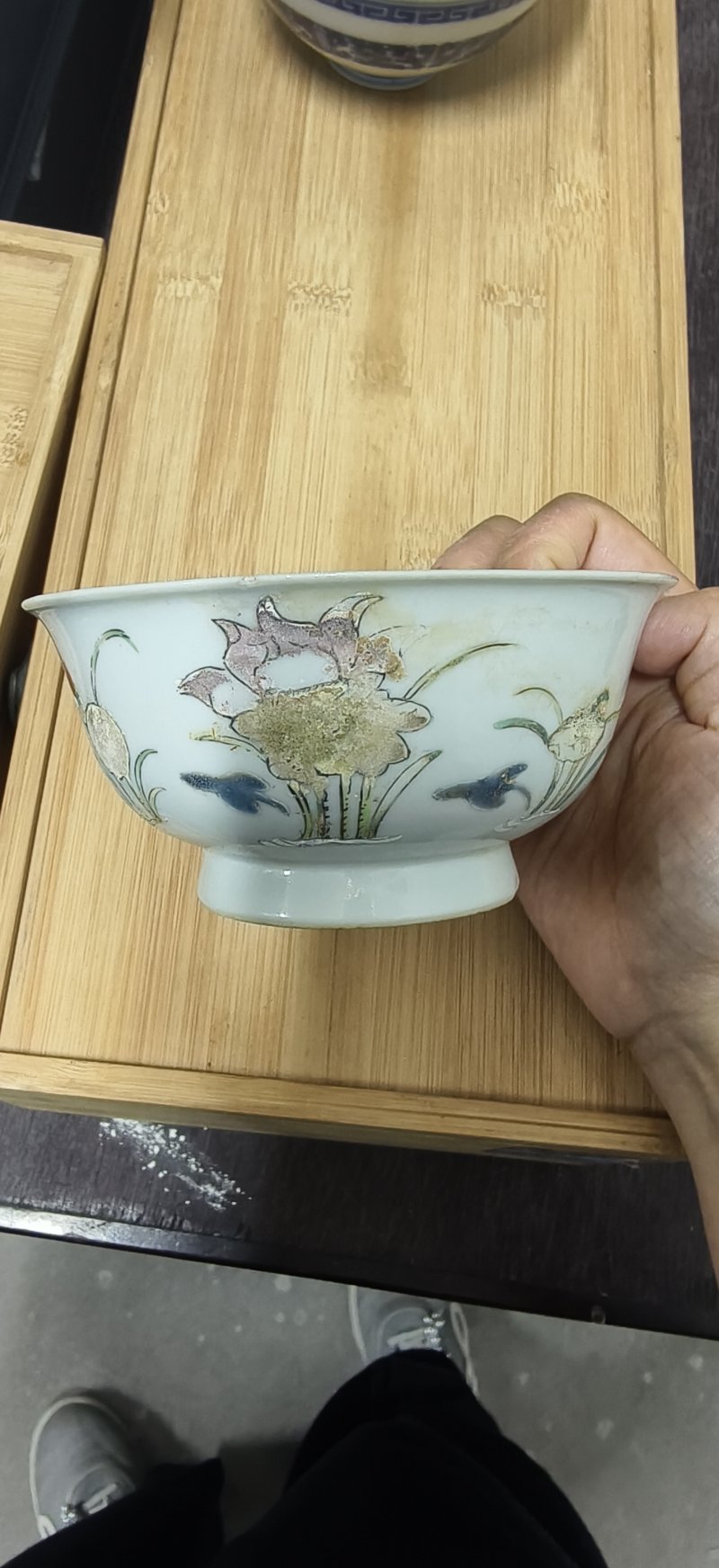 清 粉彩花卉纹碗 - 图2