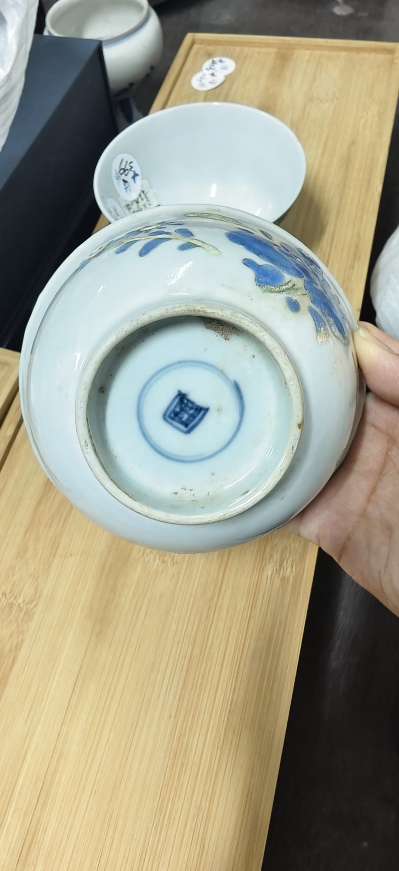 清 料彩花卉纹碗 - 图5