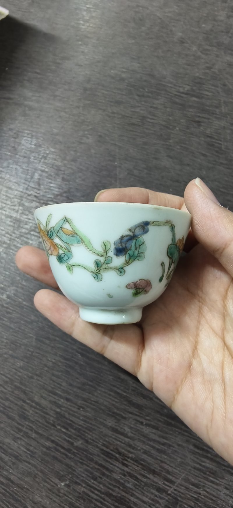 清 粉彩杯三件 - 图2