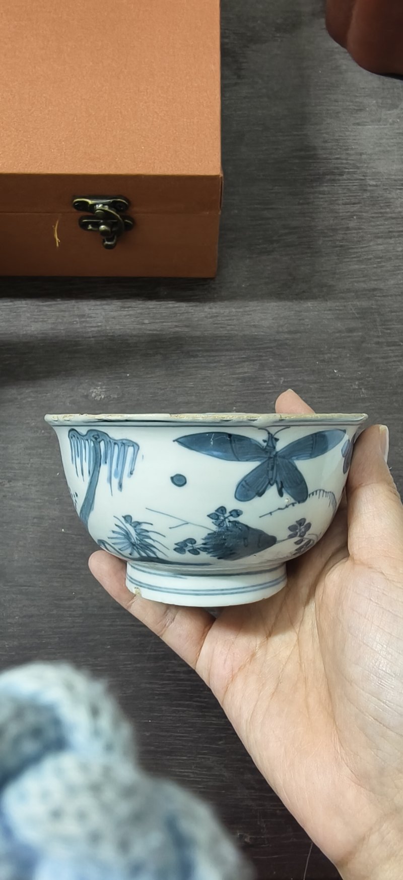 明 青花虫草纹碗 - 图3