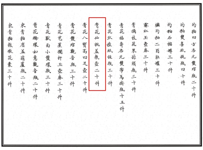 清乾隆 仿宣德青花开光花果纹执壶 - 图3