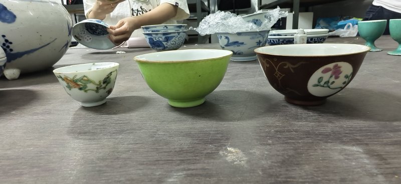 清 粉彩杯三件 - 图10