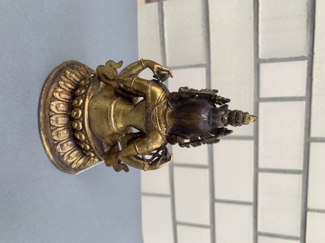 A GILT-COPPER FIGURE OF MANJUGOSHA - 图8