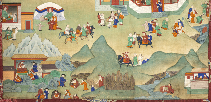 TWO THANGKAS DEPICTING PROBABLY SCENES OF THE AVADANA KALPALATA - 图15