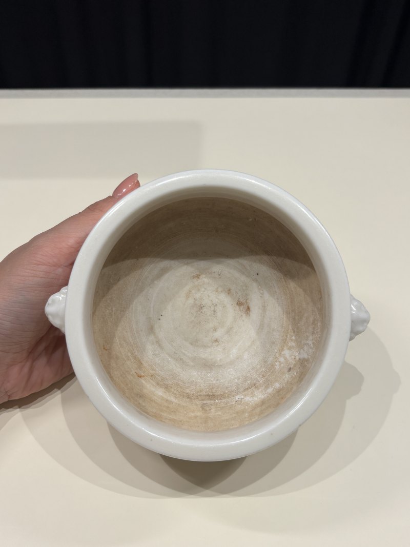 明晚期 德化窑白釉狮耳炉 - 图10
