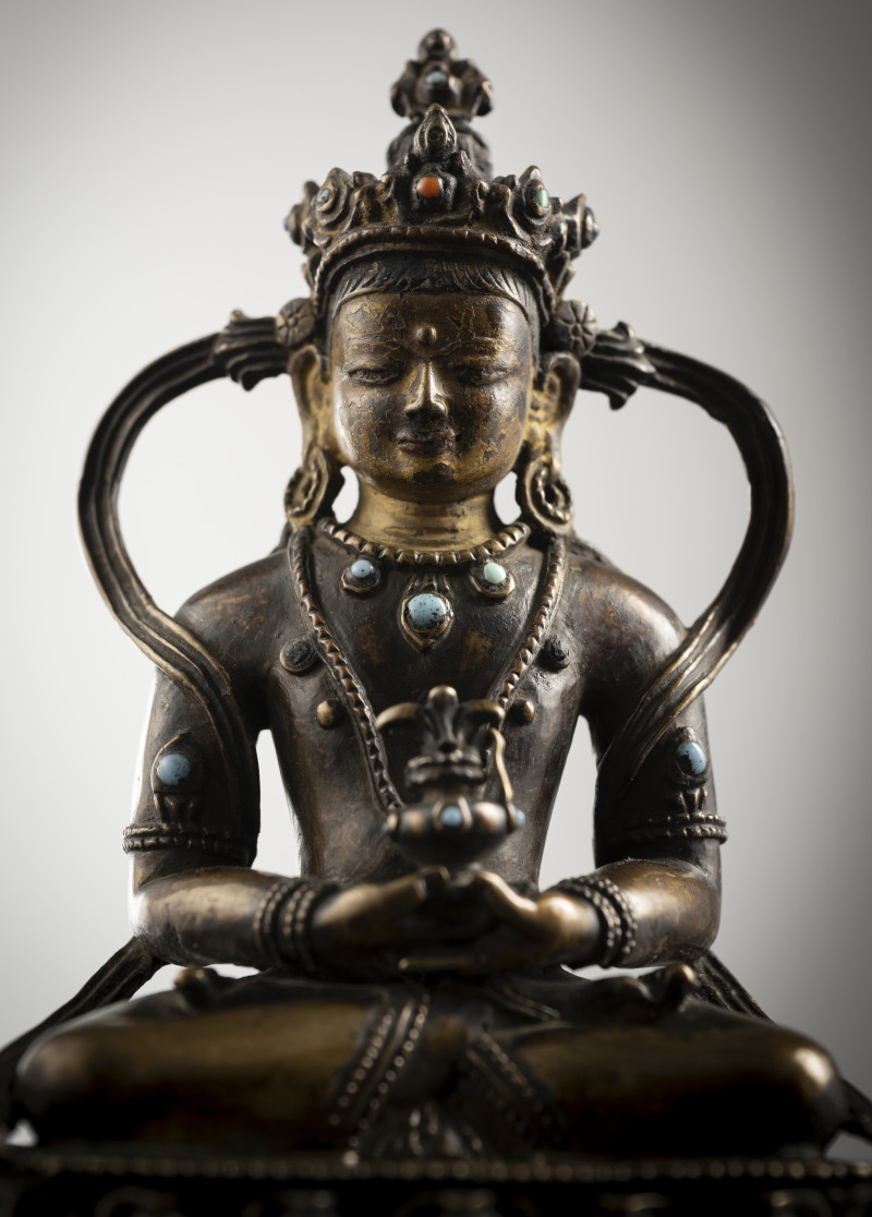 A BRONZE FIGURE OF AMITAYUS - 图3