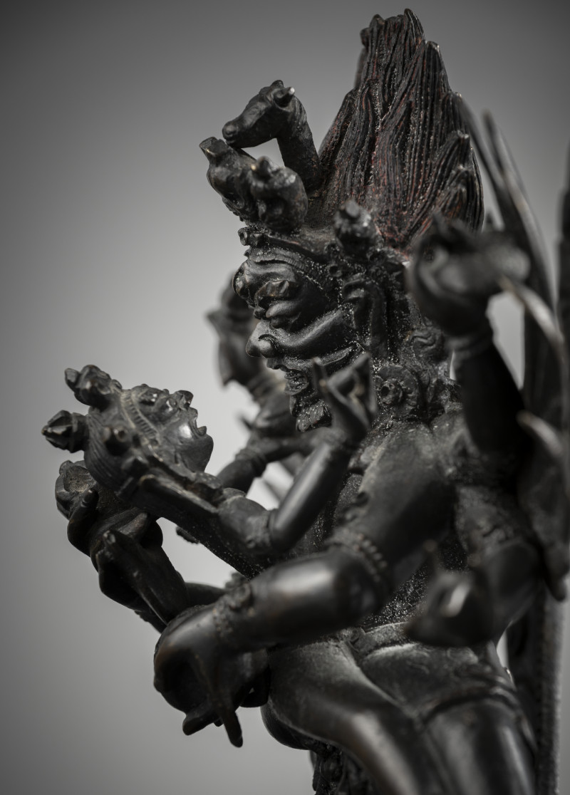 A bronze figure of Hayagriva and his consort - 图5