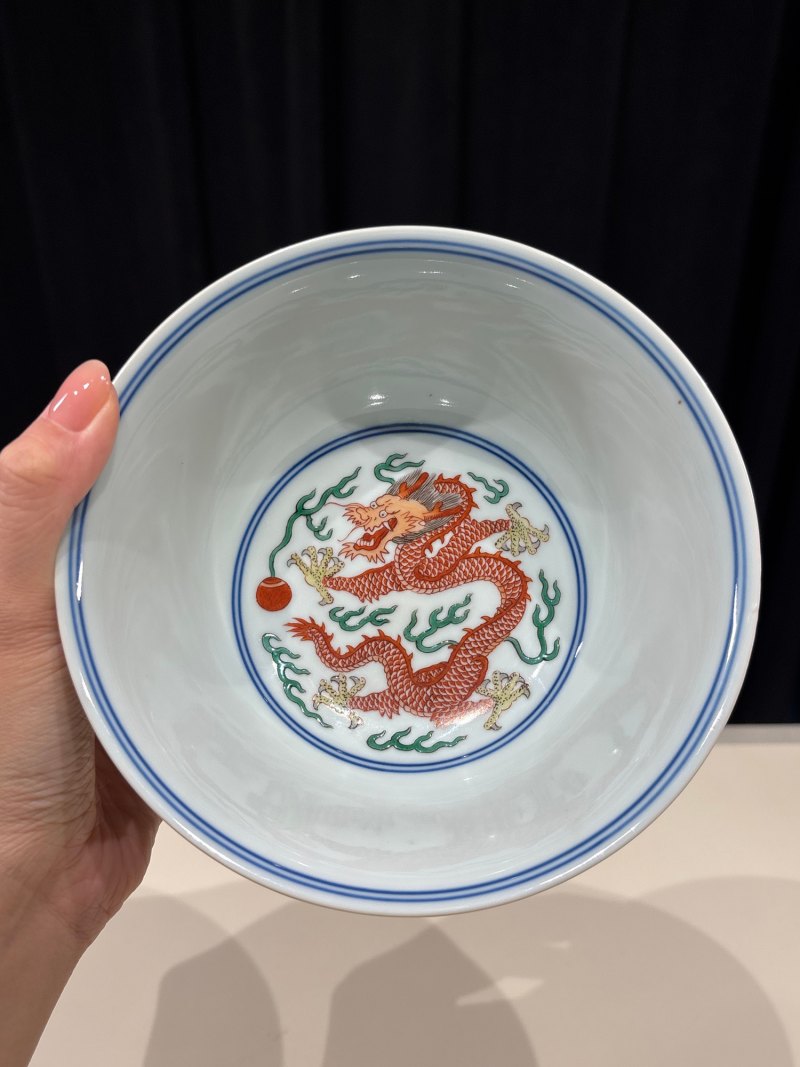 清乾隆 五彩龙凤纹碗 - 图11