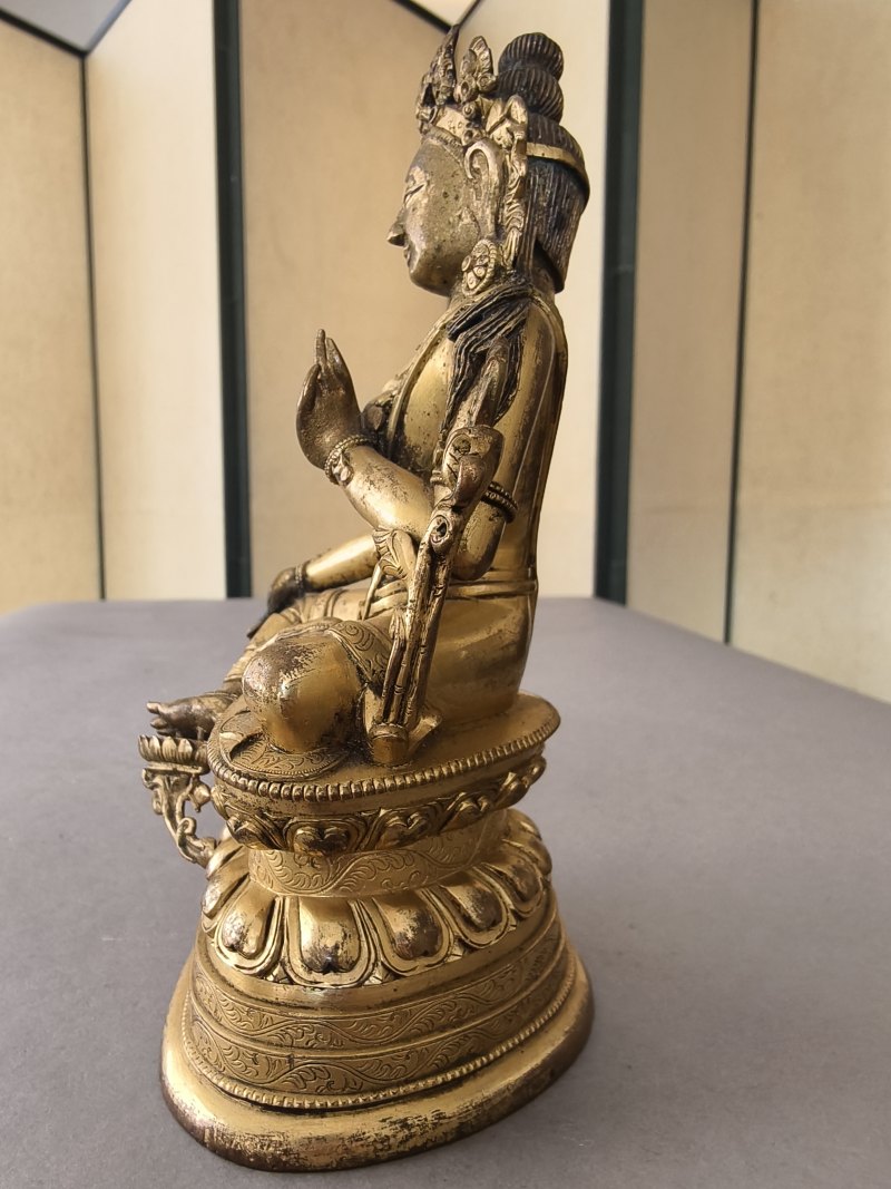 A GILT-BRONZE FIGURE OF SYAMATARA - 图16