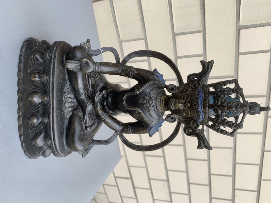A BRONZE FIGURE OF RATNASAMBHAVA - 图6