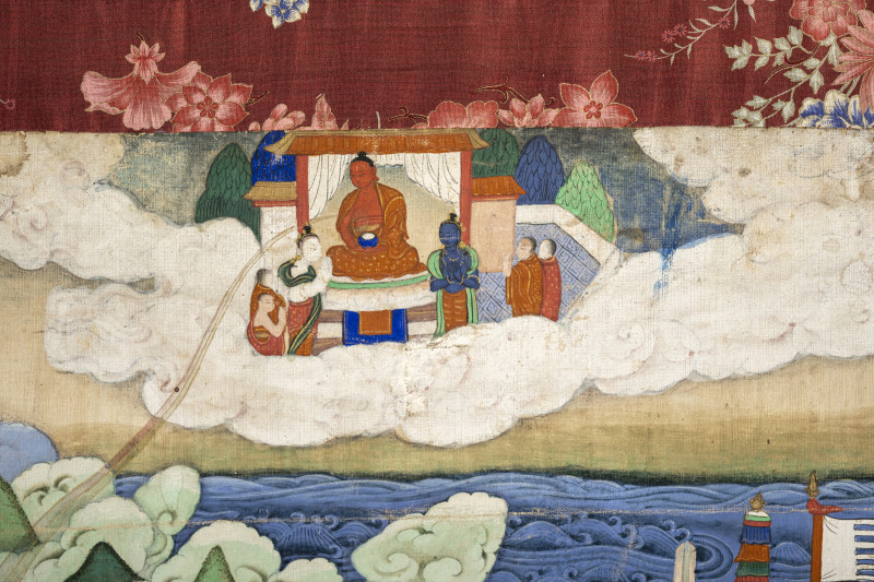 TWO THANGKAS DEPICTING PROBABLY SCENES OF THE AVADANA KALPALATA - 图7