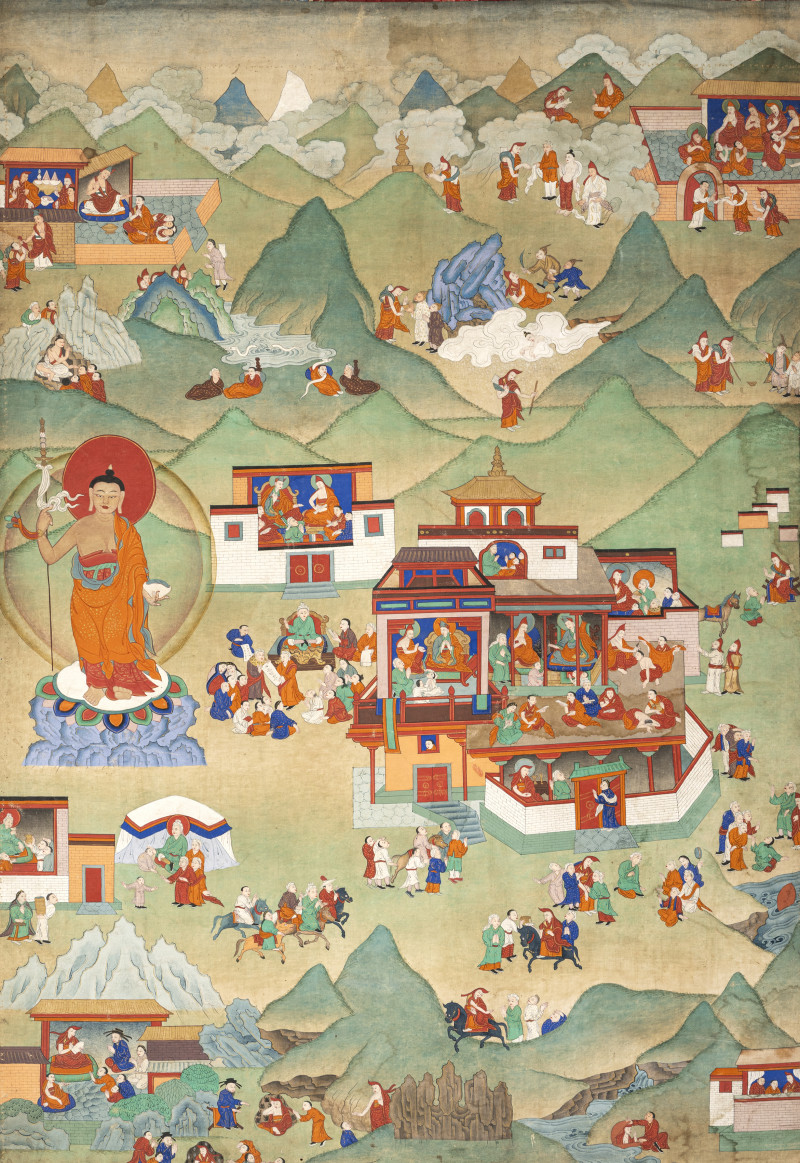 TWO THANGKAS DEPICTING PROBABLY SCENES OF THE AVADANA KALPALATA - 图10