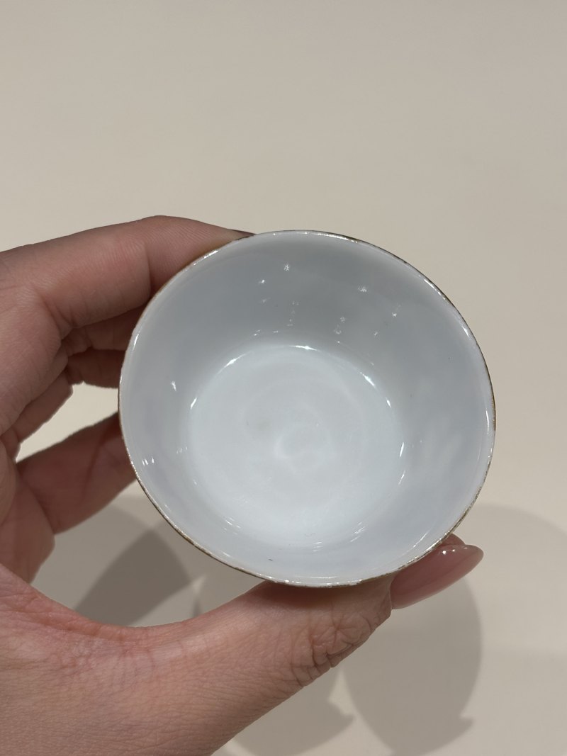 清光绪 粉彩九桃纹马蹄杯 - 图7