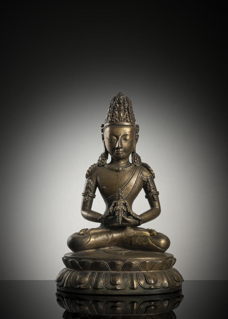 A bronze figure of Amitayus