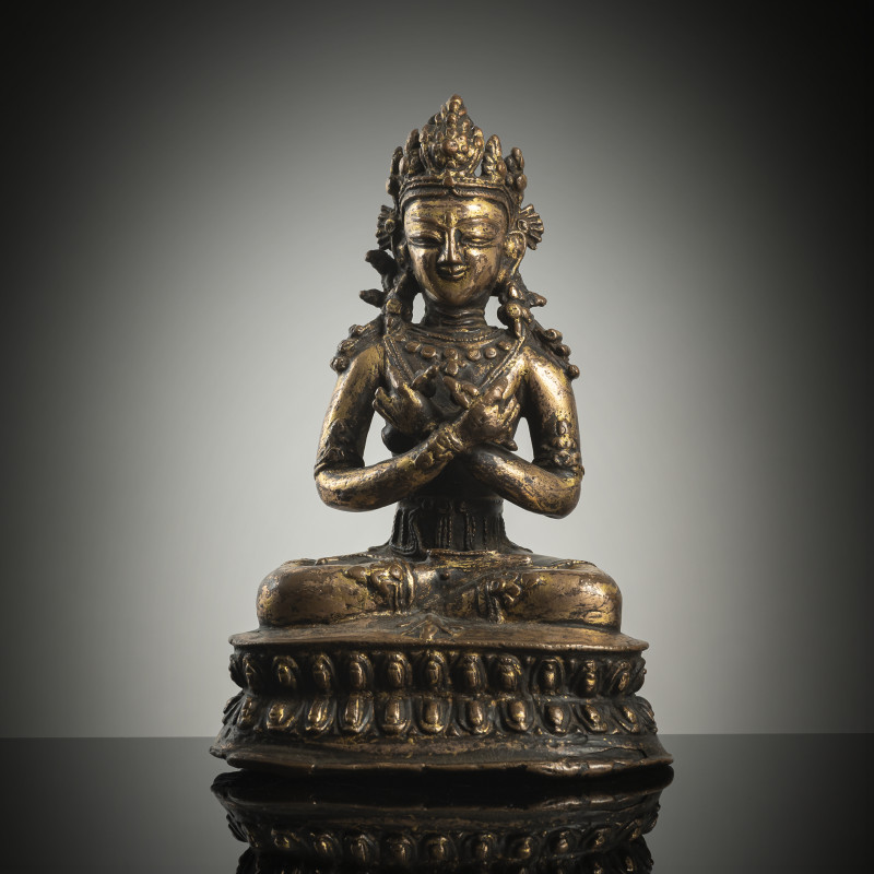 A GILT-BRONZE FIGURE OF VAJRADHARA