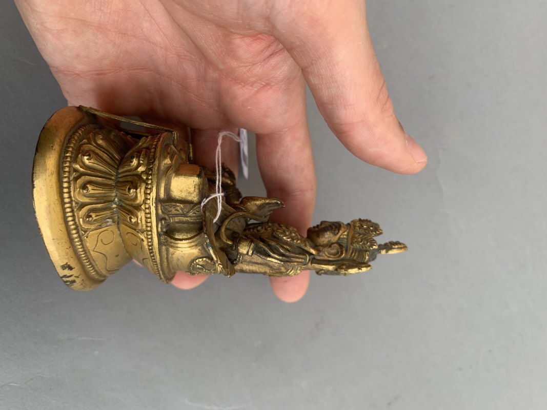 A GILT-COPPER REPOUSSÉ FIGURE OF A BODHISATTVA - 图9