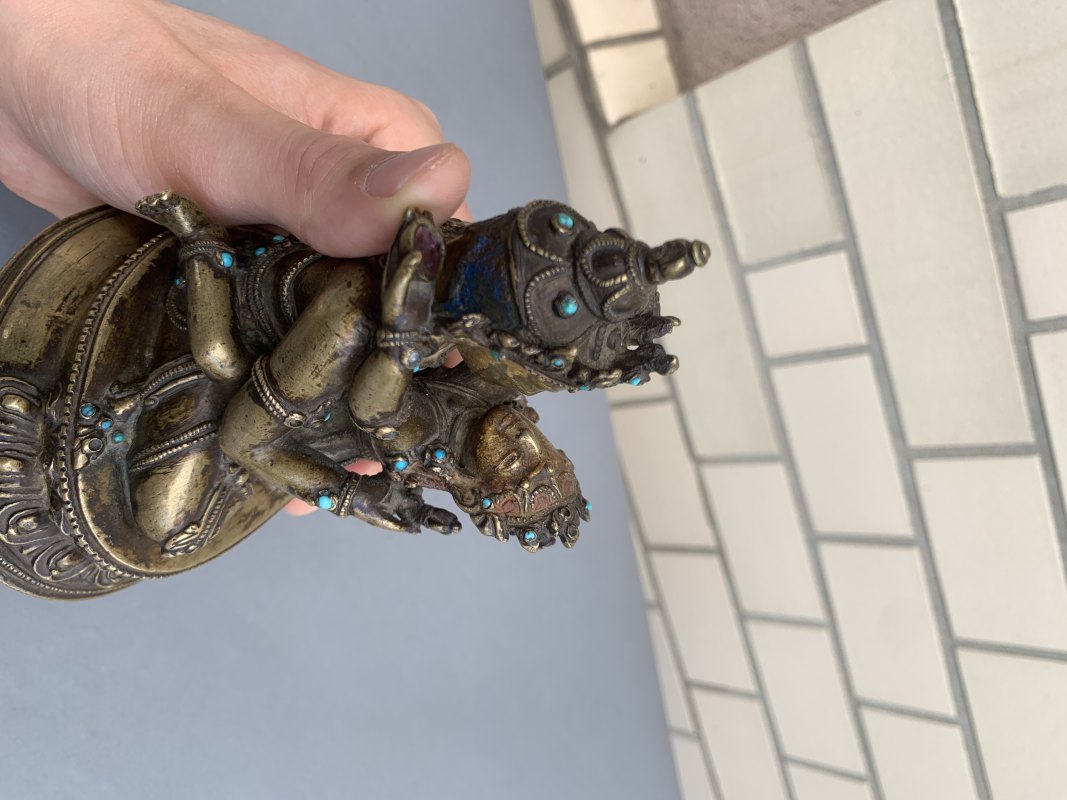 A FINE AND RARE BRONZE FIGURE OF ADIBUDDHA VAJRASATTVA AND HIS CONSORT - 图10