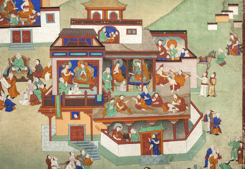 TWO THANGKAS DEPICTING PROBABLY SCENES OF THE AVADANA KALPALATA - 图14