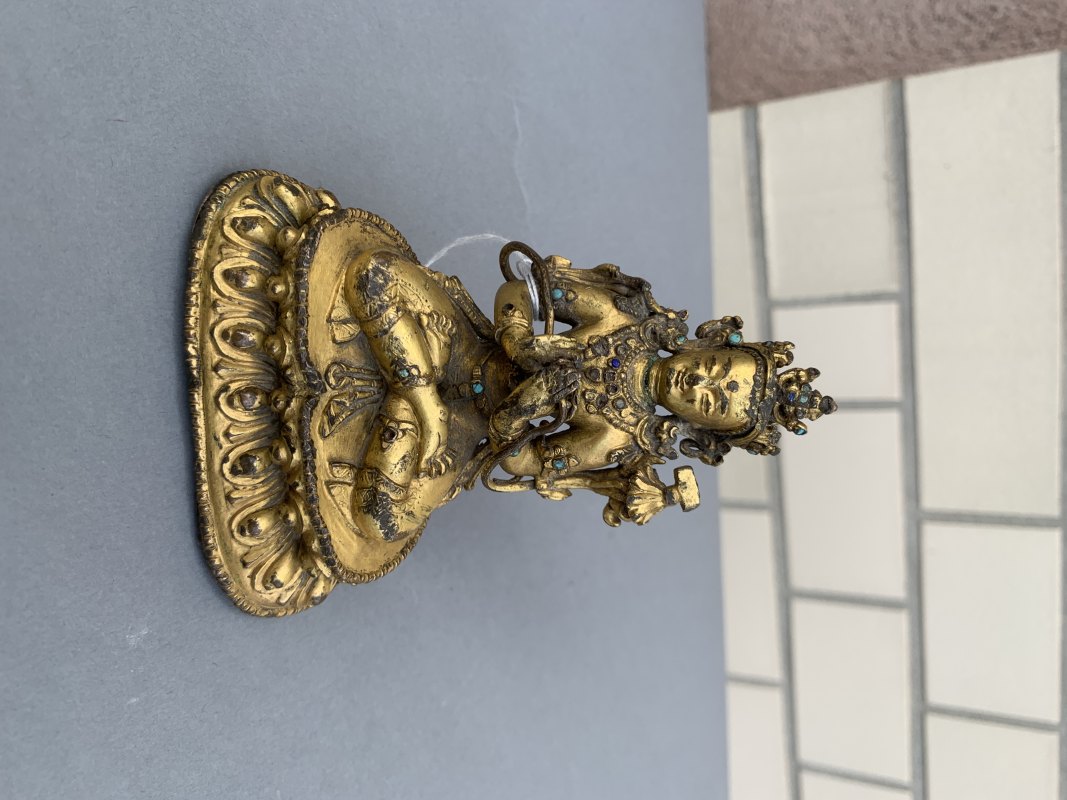 A GILT-COPPER FIGURE OF MANJUSHRI - 图6