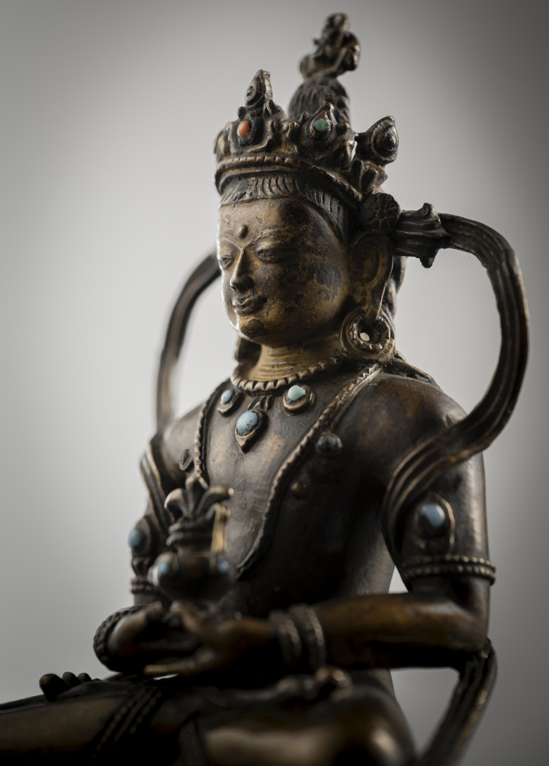 A BRONZE FIGURE OF AMITAYUS - 图4