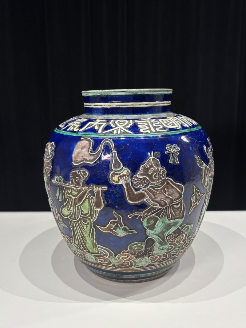 明-清早期 珐华彩内府珍藏款八仙过海太白罐 - 图3