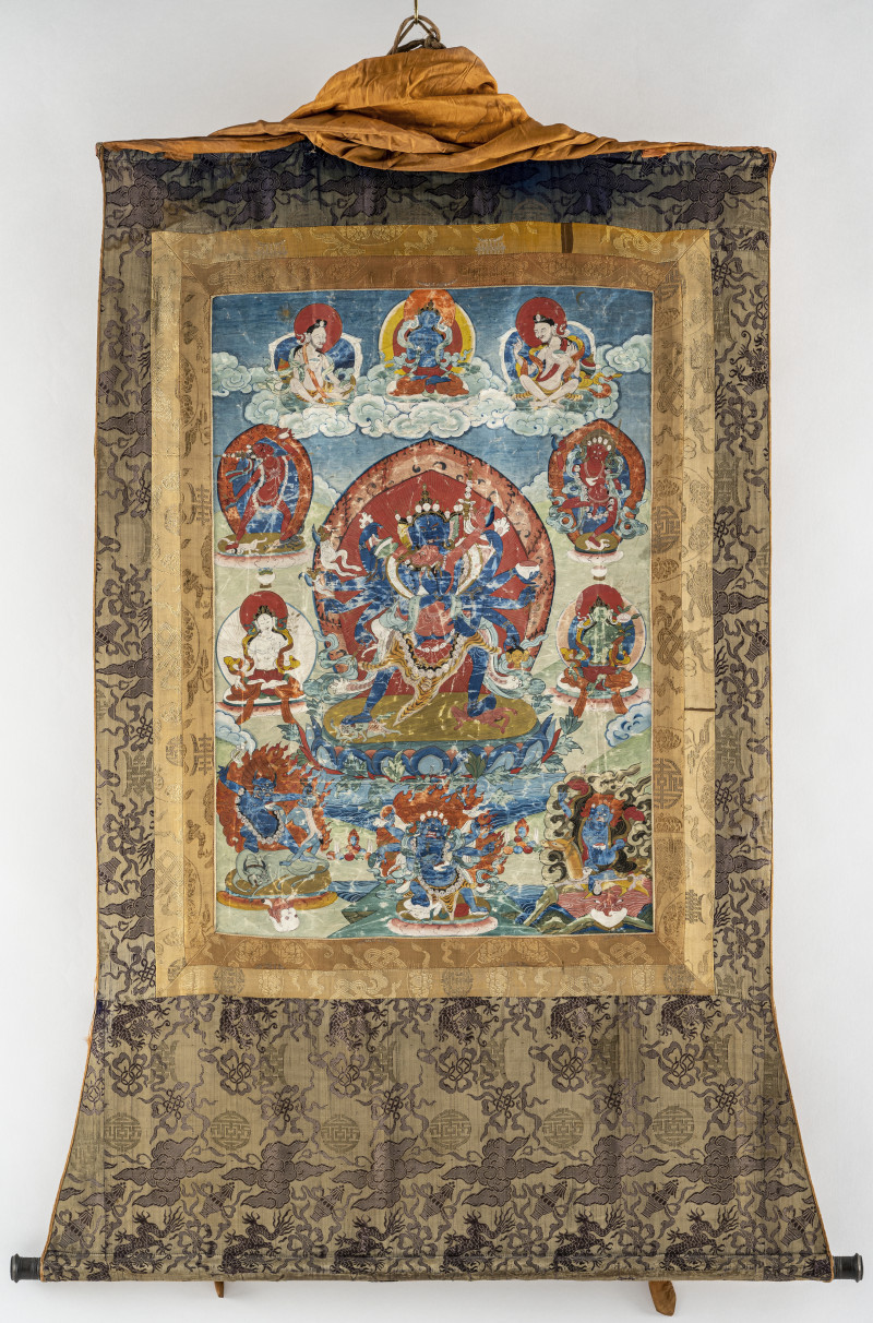 A Thangka depicting Cakrasamvara with Prajna - 图2