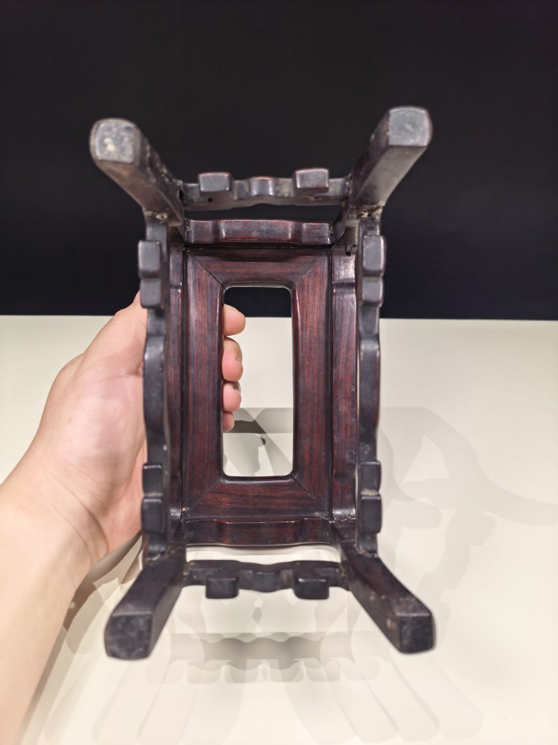 清乾隆 青花洋彩四方倭角水仙盆 - 图14