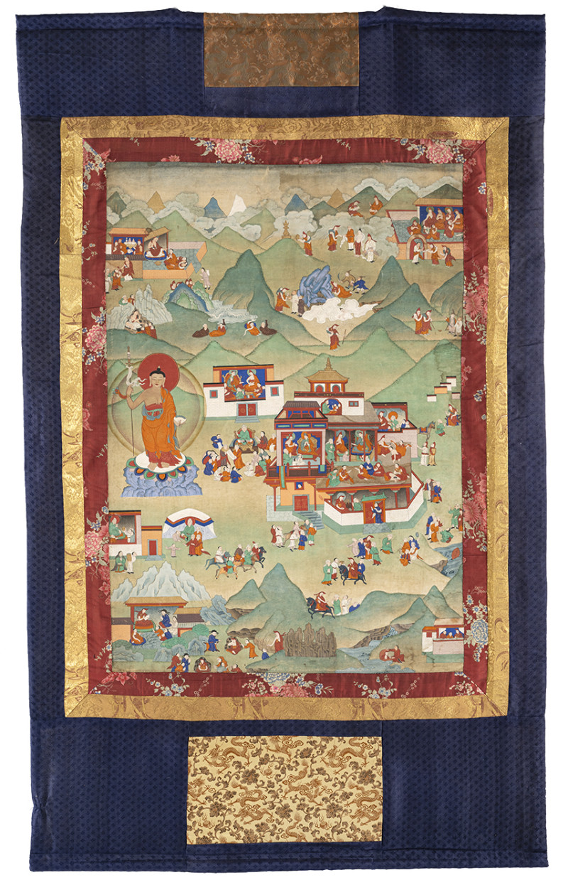 TWO THANGKAS DEPICTING PROBABLY SCENES OF THE AVADANA KALPALATA - 图9