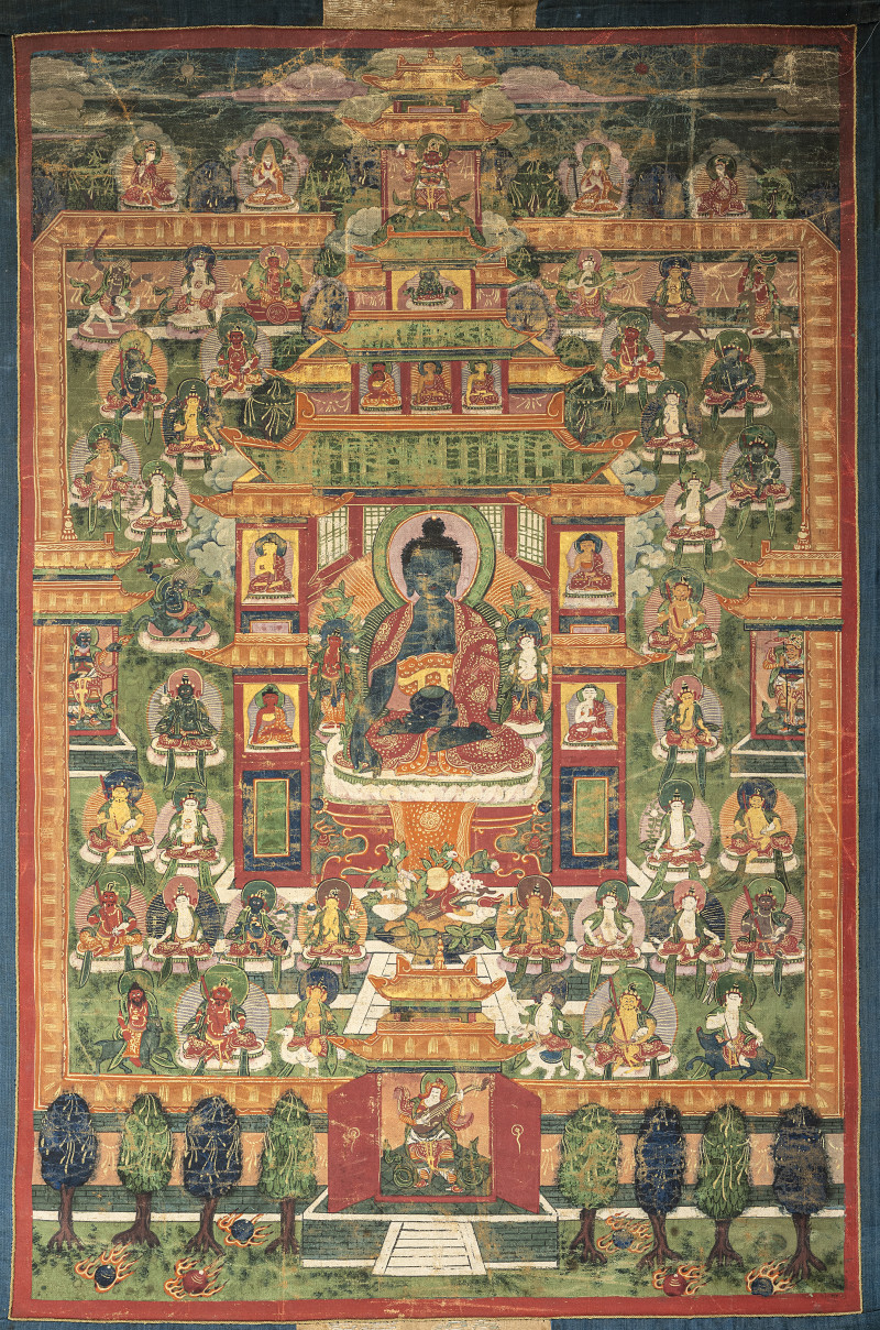 A thangka depicting Buddha Amitabha