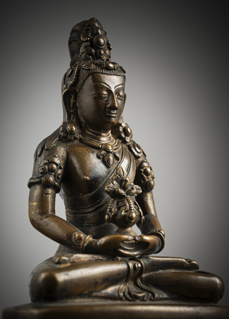 A BRONZE FIGURE OF AMITAYUS - 图4
