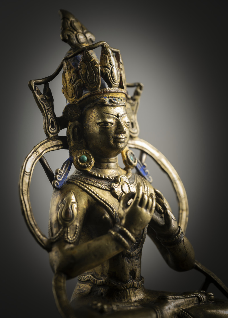 A BRONZE FIGURE OF VAIROCANA - 图5