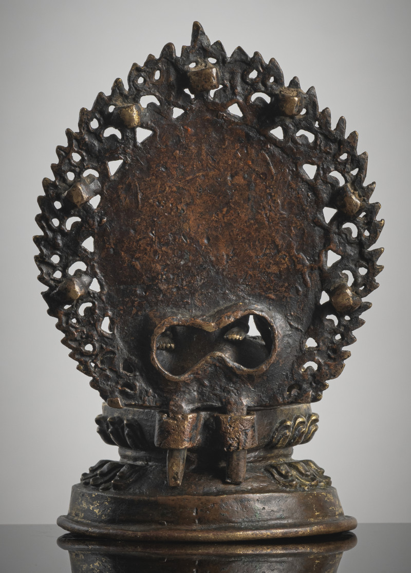 A GILT-COPPER FIGURE OF VAJRADHARA AND HIS CONSORT - 图2