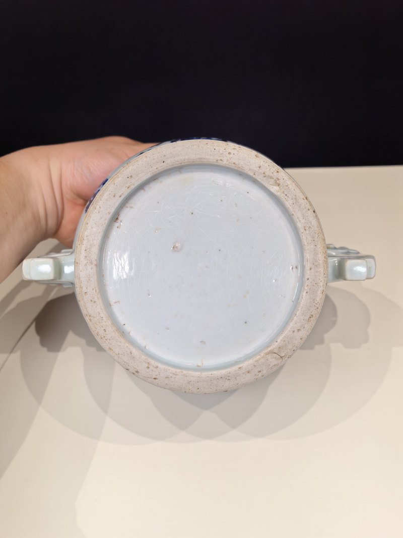 明宣德-正统 青花花卉纹象耳簋 - 图16