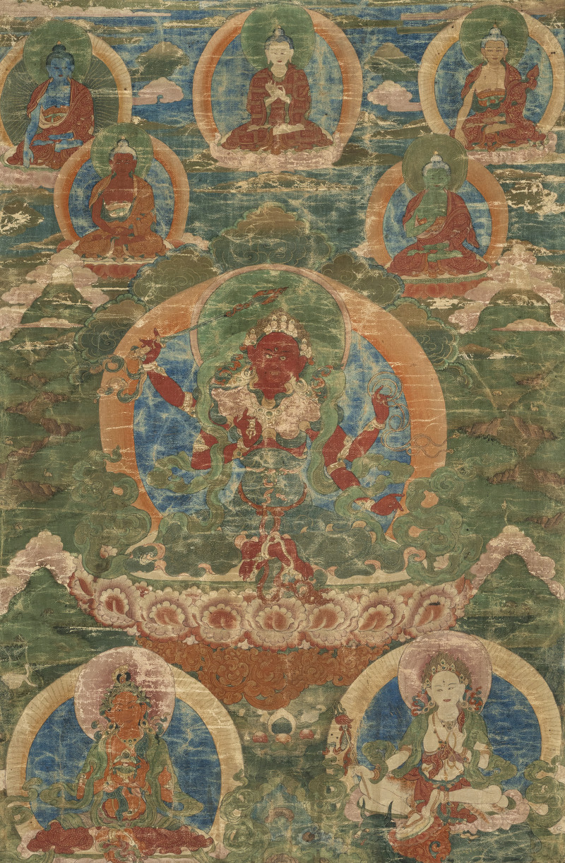 A THANGKA DEPICTING AN ESOTERIC FEMALE DIETY