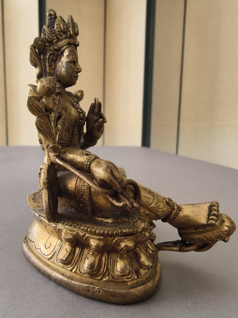 A GILT-BRONZE FIGURE OF SYAMATARA - 图14