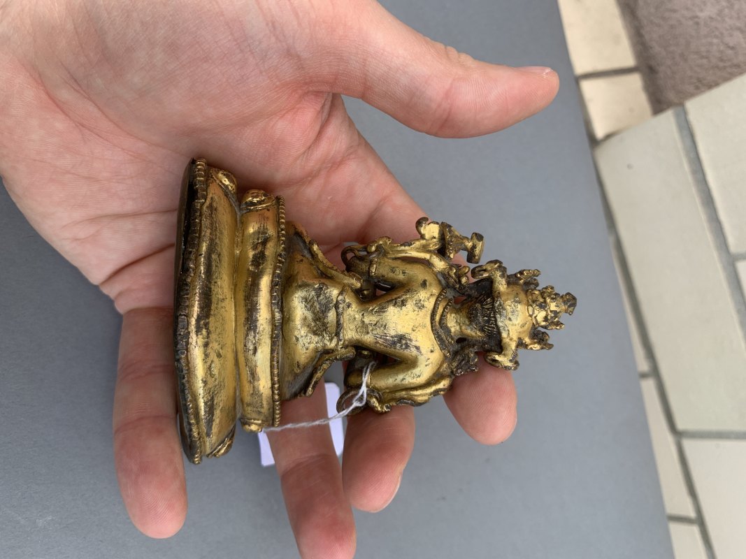 A GILT-COPPER FIGURE OF MANJUSHRI - 图8