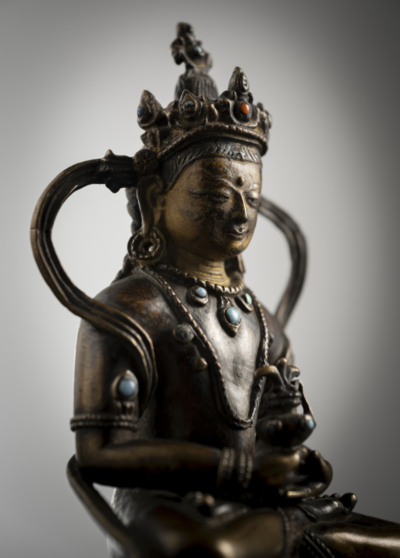 A BRONZE FIGURE OF AMITAYUS - 图5