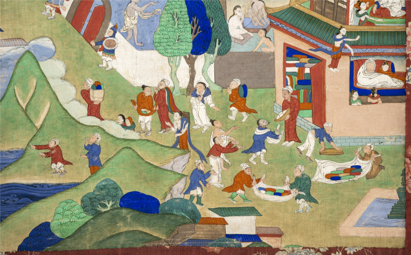 TWO THANGKAS DEPICTING PROBABLY SCENES OF THE AVADANA KALPALATA - 图5